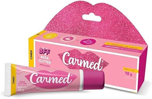 Kit 3 Unidades Hidratante Labial Carmed Bff Rosa Glitter 10g - Imagem 2